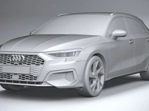 Audi A3 2021 3D Model