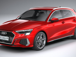 Audi A3 s-line 2021 Modèle 3D