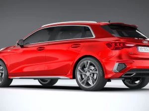 Audi A3 s-line 2021 3D Model