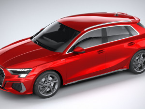 Audi A3 s-line 2021 Modèle 3D