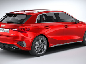 Audi A3 s-line 2021 Modèle 3D