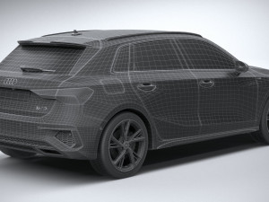 Audi A3 s-line 2021 Modèle 3D