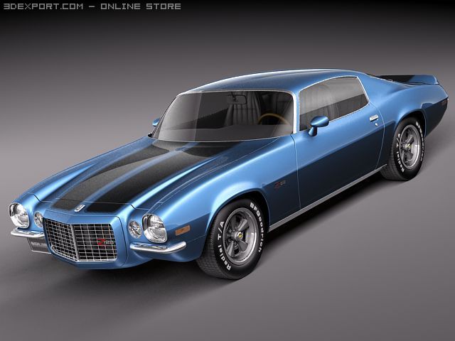 Chevrolet Camaro 1970 Z28 Model 3D .c4d .max .obj .3ds .fbx .stl .blend 