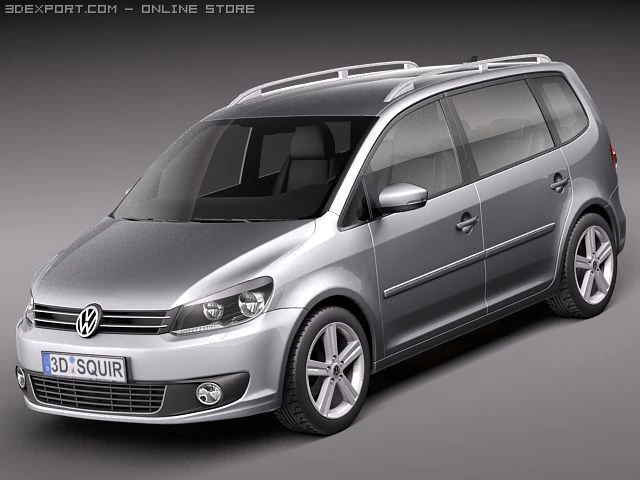 Volkswagen Touran 2011 3D Model .c4d .max .obj .3ds .fbx .stl .blend