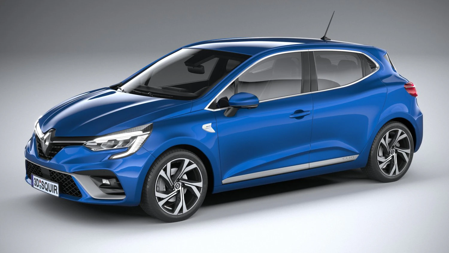 Renault Clio RS line 2020 3D Model .c4d .max .obj .3ds .fbx .stl .blend 