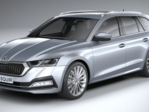 Skoda Octavia Estate 2020 3D Модель