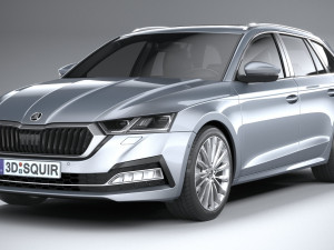 Skoda Octavia Estate 2020 3D Модель