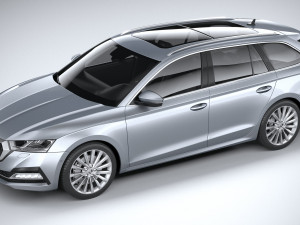Skoda Octavia Estate 2020 3D Модель