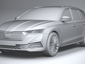 Skoda Octavia Estate 2020 3D Модель