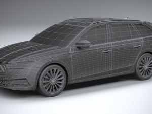 Skoda Octavia Estate 2020 3D Модель