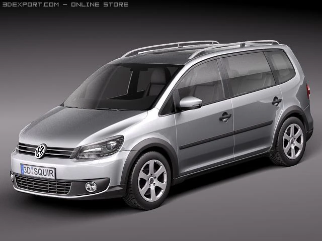 Volkswagen Cross Touran 3D Model .c4d .max .obj .3ds .fbx .stl .blend 