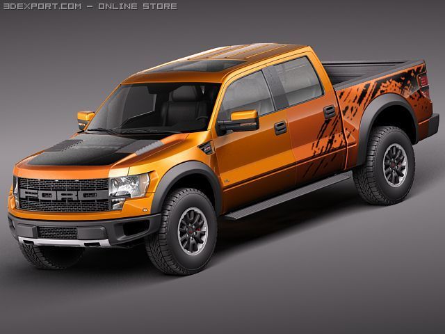 F-150 Raptor SVT 3D Model .c4d .max .obj .3ds .fbx .stl .blend