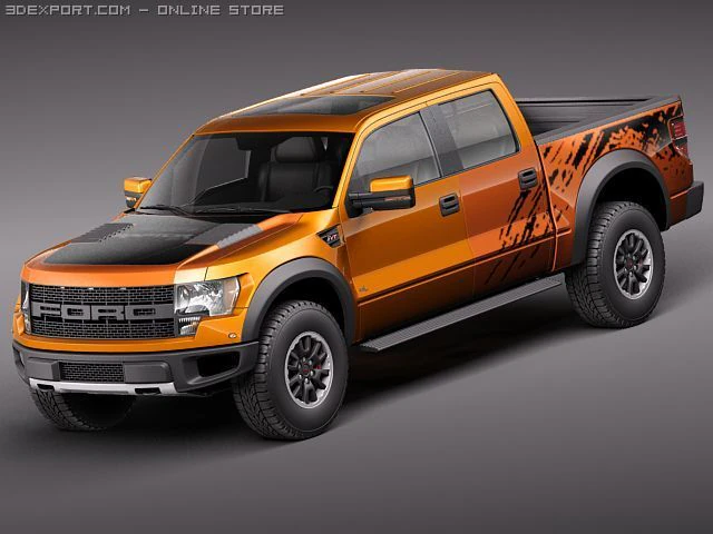 F-150 Raptor SVT 3D Model .c4d .max .obj .3ds .fbx .stl .blend 