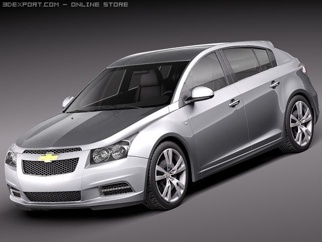 Chevrolet Cruze Hatchback 2012 3D Model .c4d .max .obj .3ds .fbx .stl .blend 