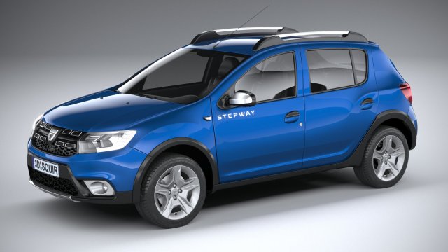 dacia sandero stepway 2017-2020 3D Model in SUV 3DExport