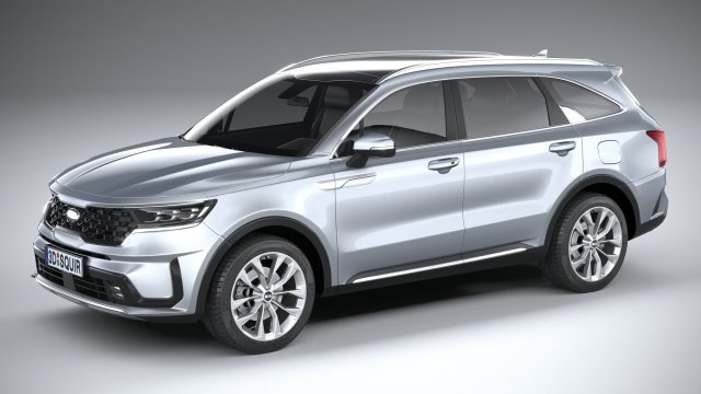 Kia Sorento 2021 3D 模型 .c4d .max .obj .3ds .fbx .stl .blend