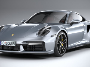 Porsche 911 Turbo S 2021 Lowpoly Modèle 3D
