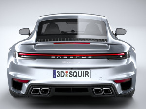 Porsche 911 Turbo S 2021 Lowpoly Modèle 3D