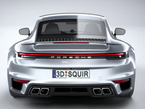 Porsche 911 Turbo S 2021 Lowpoly 3D Model