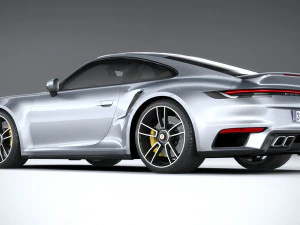 Porsche 911 Turbo S 2021 Lowpoly 3D Model