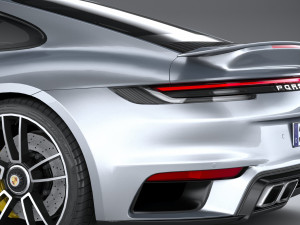 Porsche 911 Turbo S 2021 Lowpoly Modèle 3D