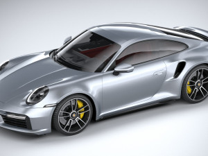 Porsche 911 Turbo S 2021 Lowpoly Modèle 3D