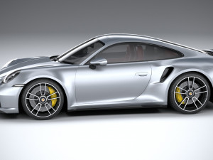 Porsche 911 Turbo S 2021 Lowpoly Modèle 3D