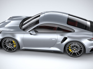 Porsche 911 Turbo S 2021 Lowpoly Modèle 3D