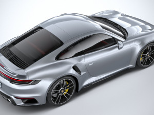Porsche 911 Turbo S 2021 Lowpoly Modèle 3D