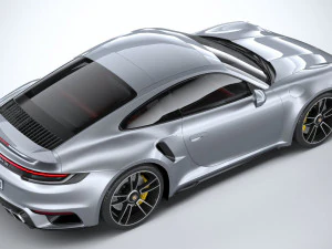 Porsche 911 Turbo S 2021 Lowpoly 3D Model