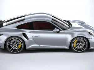 Porsche 911 Turbo S 2021 Lowpoly 3D Model