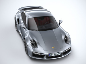 Porsche 911 Turbo S 2021 Lowpoly Modèle 3D
