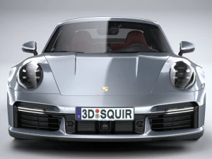 Porsche 911 Turbo S 2021 Lowpoly 3D Model