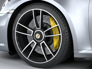 Porsche 911 Turbo S 2021 Lowpoly 3D Model