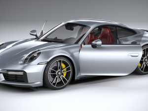 Porsche 911 Turbo S 2021 Lowpoly Modèle 3D