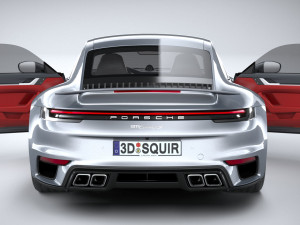 Porsche 911 Turbo S 2021 Lowpoly Modèle 3D