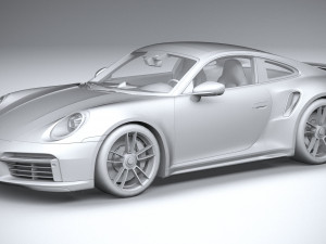 Porsche 911 Turbo S 2021 Lowpoly Modèle 3D