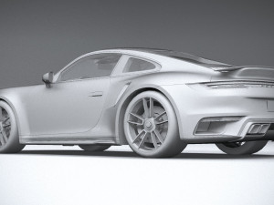Porsche 911 Turbo S 2021 Lowpoly Modèle 3D