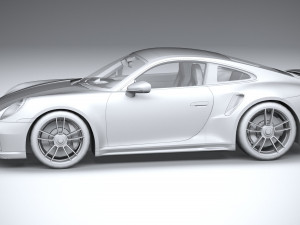 Porsche 911 Turbo S 2021 Lowpoly Modèle 3D