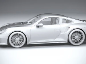 Porsche 911 Turbo S 2021 Lowpoly 3D Model