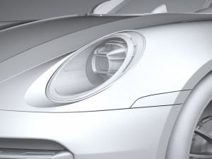 Porsche 911 Turbo S 2021 Lowpoly Modèle 3D