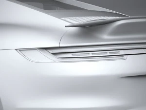 Porsche 911 Turbo S 2021 Lowpoly 3D Model