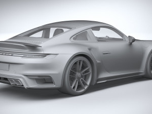 Porsche 911 Turbo S 2021 Lowpoly Modèle 3D