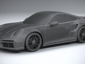 Porsche 911 Turbo S 2021 Lowpoly Modèle 3D