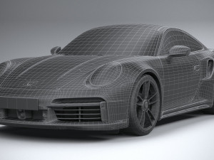 Porsche 911 Turbo S 2021 Lowpoly Modèle 3D