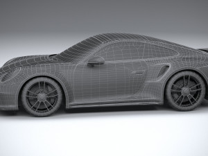 Porsche 911 Turbo S 2021 Lowpoly Modèle 3D