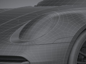 Porsche 911 Turbo S 2021 Lowpoly Modèle 3D