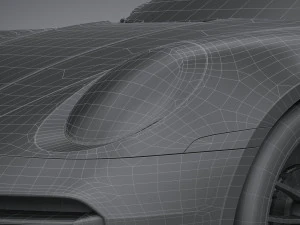 Porsche 911 Turbo S 2021 Lowpoly 3D Model