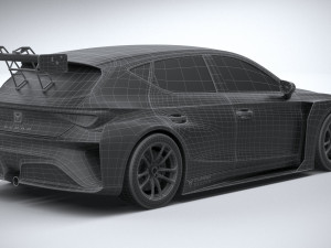 Seat Leon Cupra Competicion 2020 3D 模型