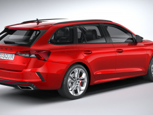 Skoda Octavia Estate RS 2020 3Dモデル